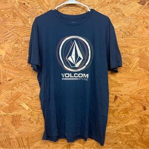Volcom Dark Blue Logo Tee - Size XL